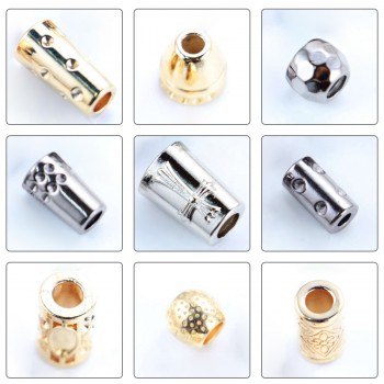 Bronze/Gold/Platinum/Rose Gold/Matte black/White/Glossy black-Alloy End Stopper