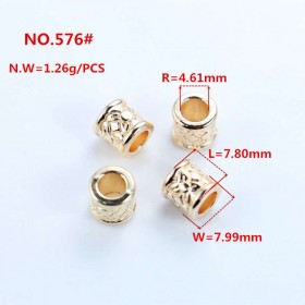 Gold/Bronze/Rose Gold/Glossy black/White/Platinum/Matte black-Alloy End Stopper