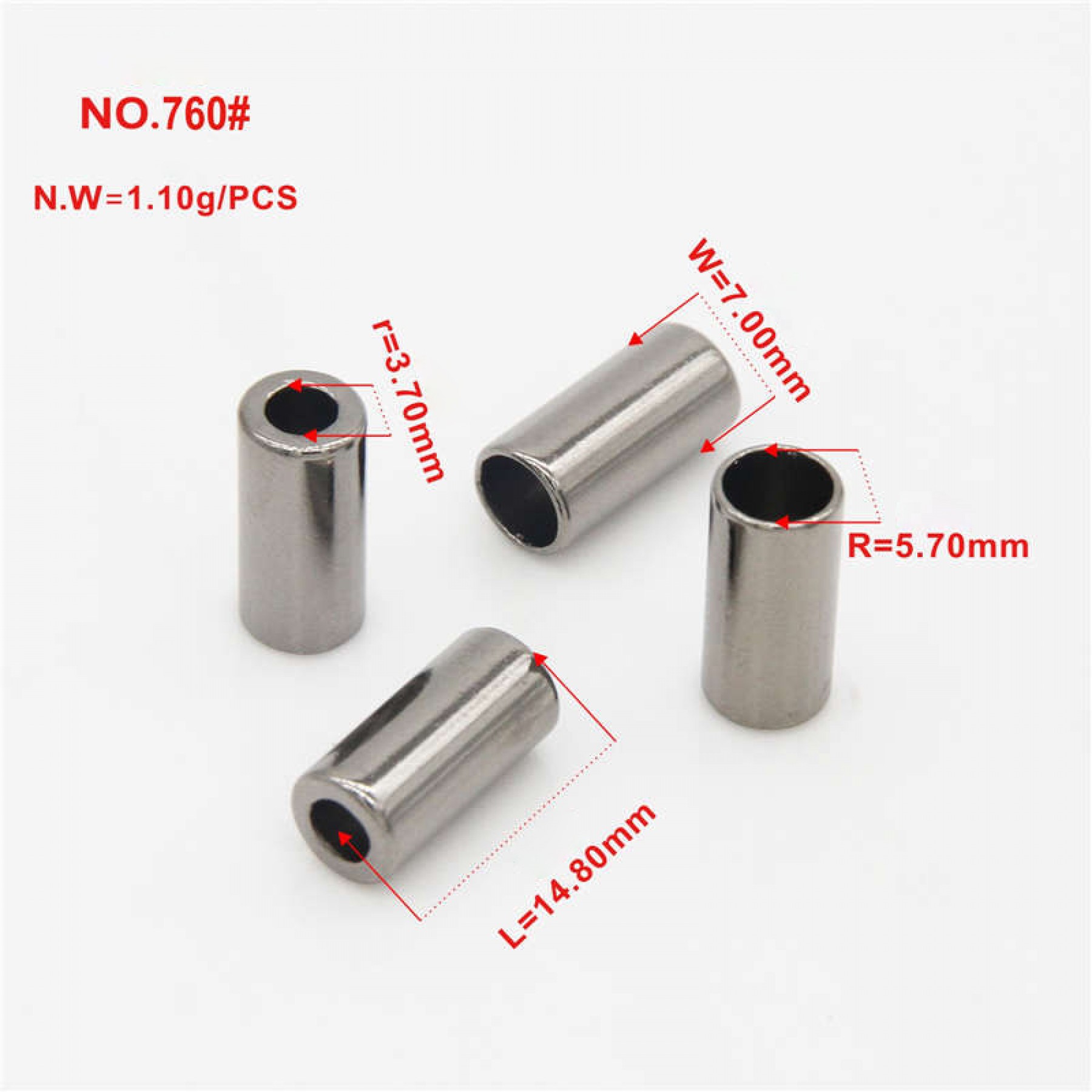 Matte black/Gold/Rose Gold/Platinum/Bronze/Glossy black/White-Alloy End Stopper