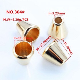 Platinum/Gold/Bronze/Matte black/White/Glossy black/Rose Gold-Alloy End Stopper